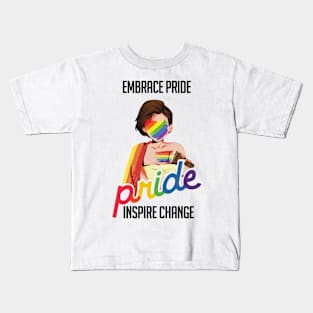 Embrace Pride, Inspire Change Kids T-Shirt